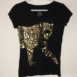 Gold cheetah shirt